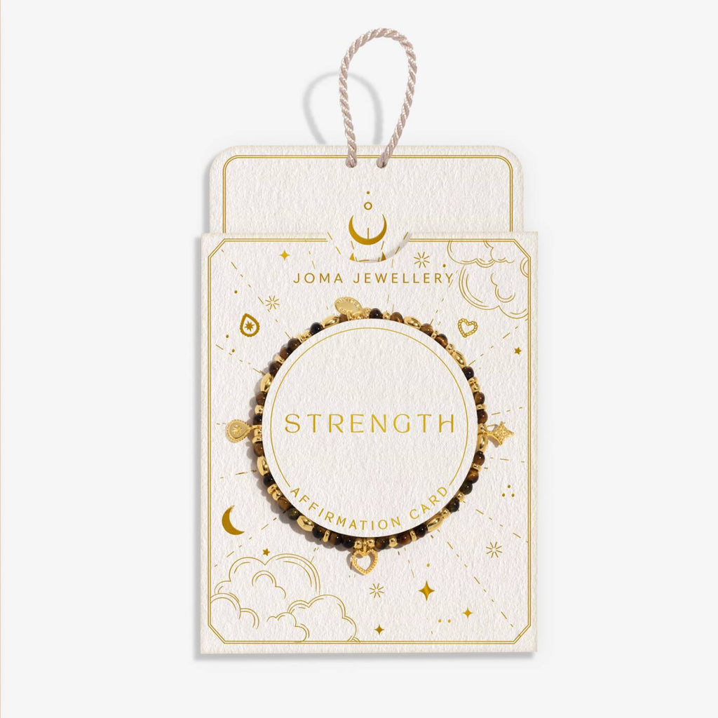 Joma Jewellery Affirmation Card 'Strength' Bracelet