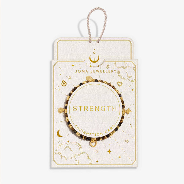 Joma Jewellery Affirmation Card 'Strength' Bracelet