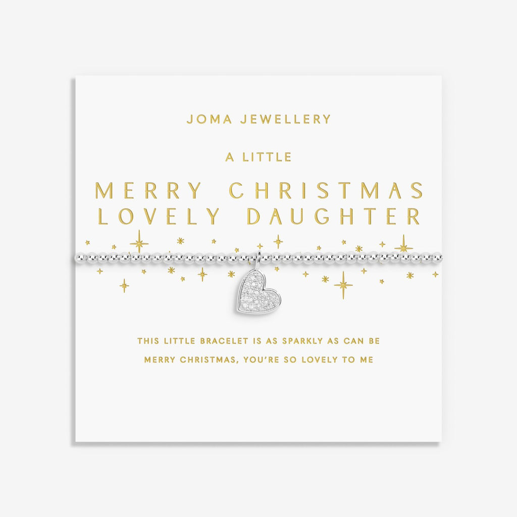 Joma Jewellery Christmas A Little 'Merry Christmas Lovely Daughter' Bracelet