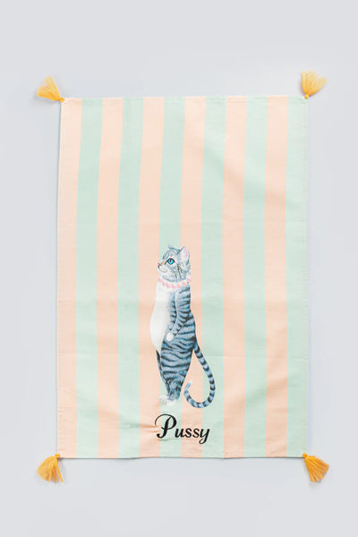 Yvonne Ellen Tasseled Pussy Tea Towel