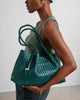 Katie Loxton Nova Hand Woven Small Shoulder Tote - Palm Green