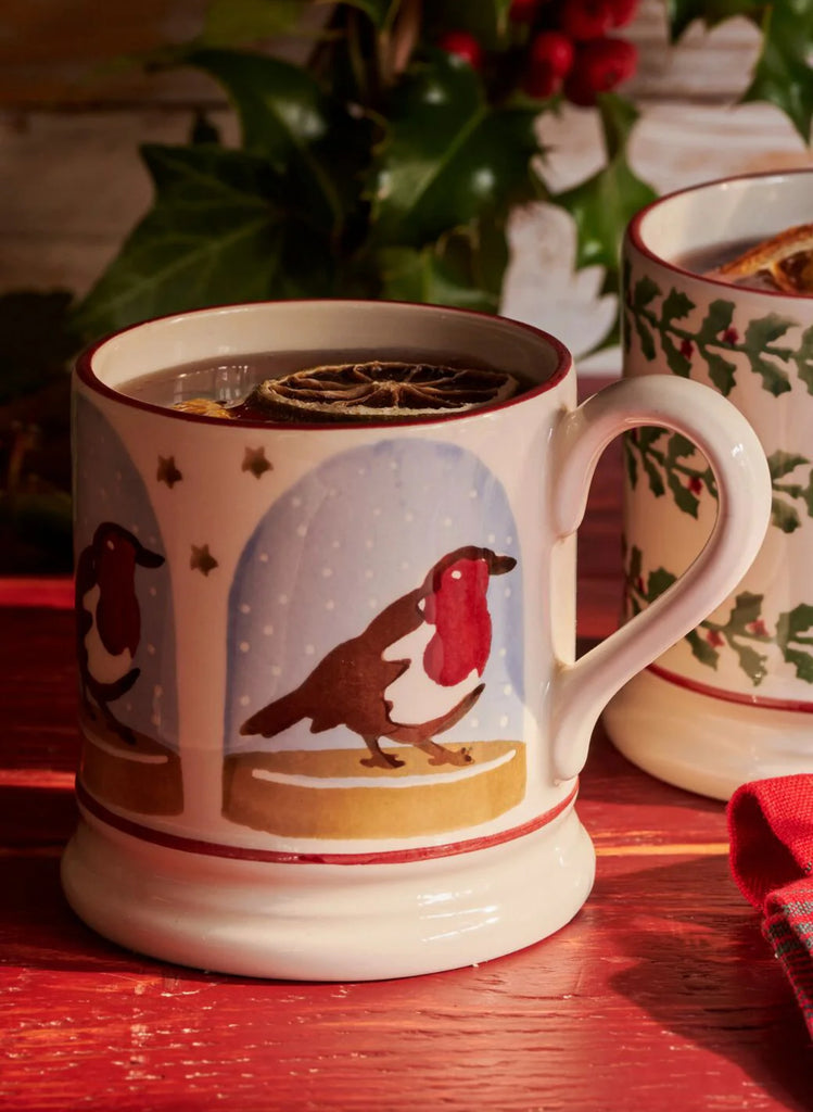 Emma Bridgewater Robin Snow Globe 1/2 Pint Mug