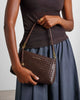 Katie Loxton Nova Woven Texture Clutch - Dark Chocolate