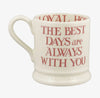 Emma Bridgewater Pink Toast My Brilliant Friend 1/2 Pint Mug