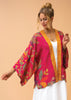 Powder Enchanted Evening Doe Kimono Jacket In Fuchsia