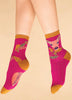 Powder Enchanted Evening Doe Ankle Socks - Fuchsia