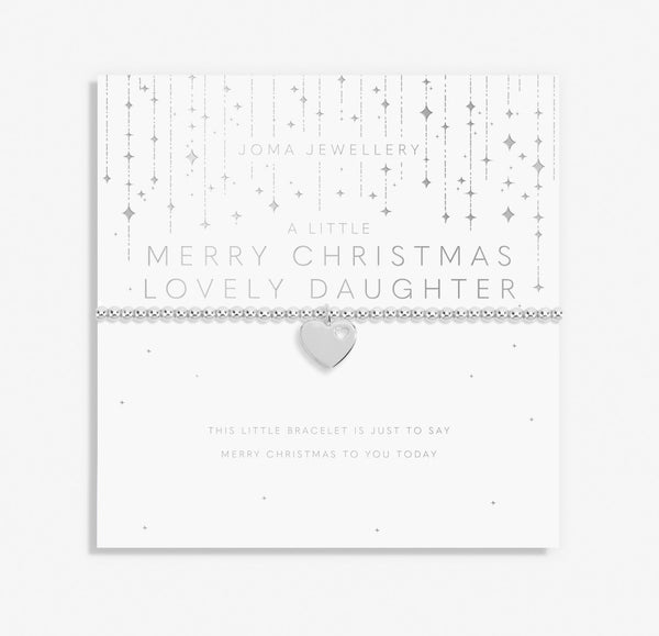 Joma Jewellery Christmas A Little 'Merry Christmas Lovely Daughter' Bracelet