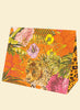 Powder Velvet Embroidered Narrow Headband - 70s Kaleidoscope Floral - Sage