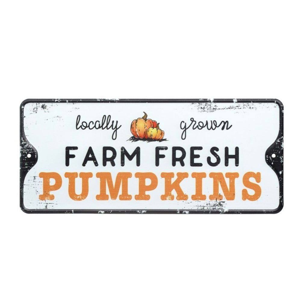 Farm Fresh Pumpkins Metal Sign