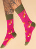 Powder Men's Gentlemen Foxes Socks - Fuchsia