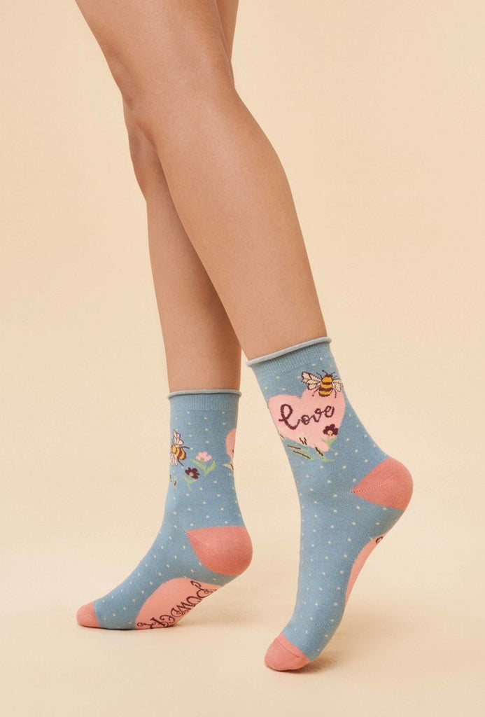 Powder Ladies Ankle Socks - Love Bumblebee