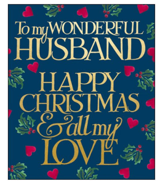 Emma Bridgewater Wonderful Husband Christmas Card