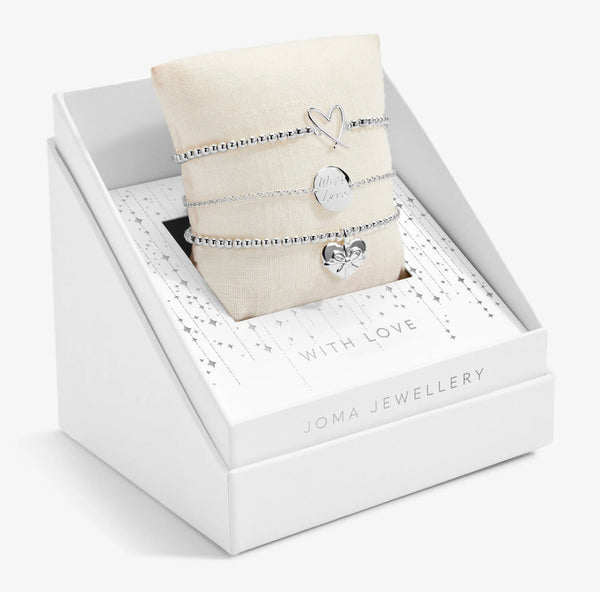 Joma Jewellery Christmas Celebrate You 'With Love' Bracelet Gift Box