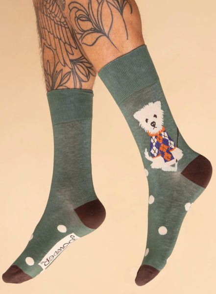 Powder Men's Golfing Westie Socks