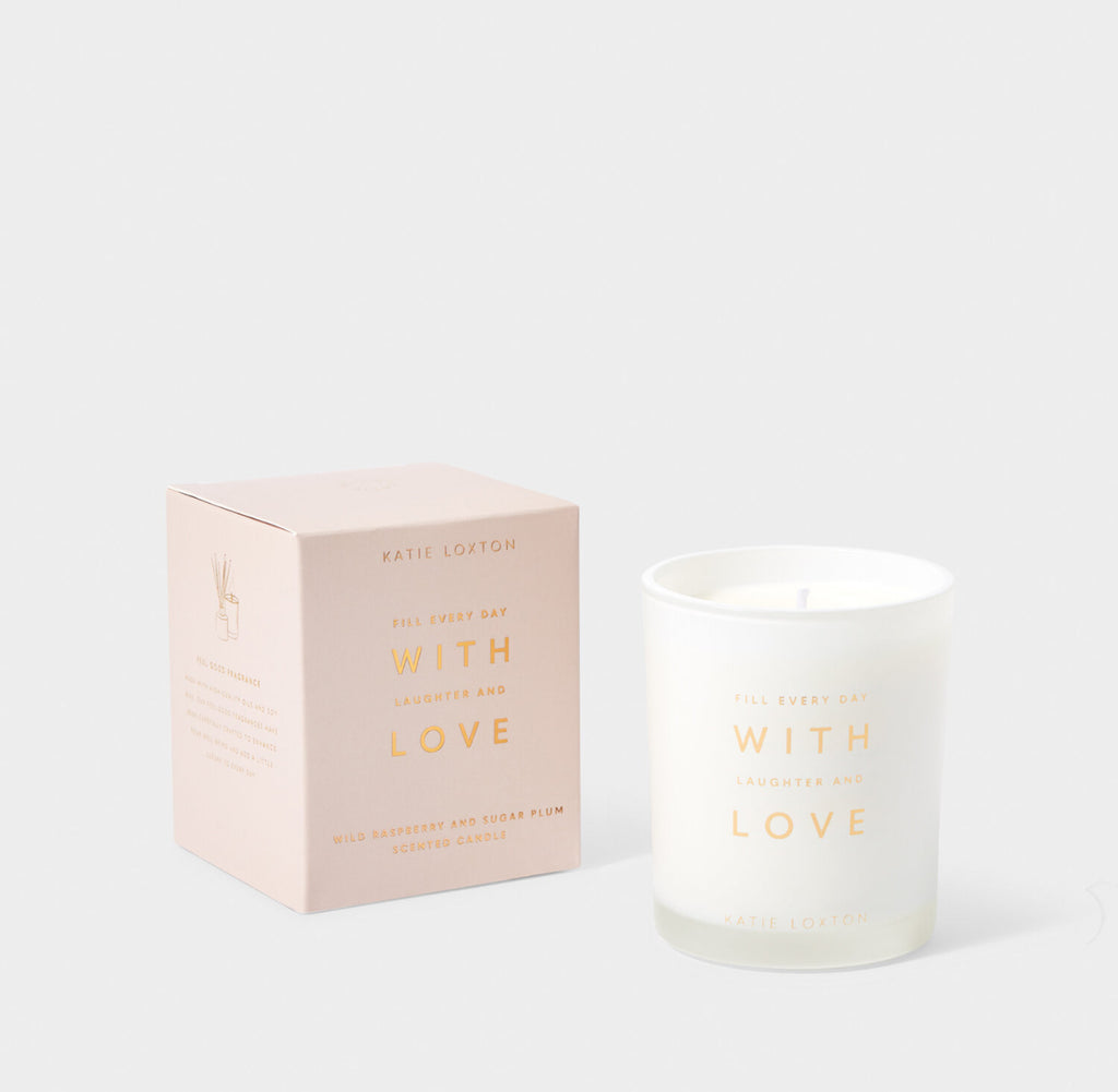 Katie Loxton Sentiment Candle 'Fill Every Day With Love And Laughter'