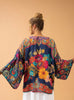 Powder Vintage Floral Kimono Jacket In Ink