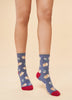 Powder Snuffling Hedgehogs Ankle Socks - Navy