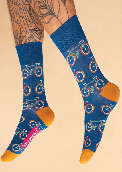 Powder Men's Commuter Bikes Socks - Navy