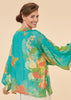 Powder Hummingbird Kimono Jacket - Aqua