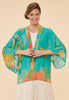 Powder Hummingbird Kimono Jacket - Aqua