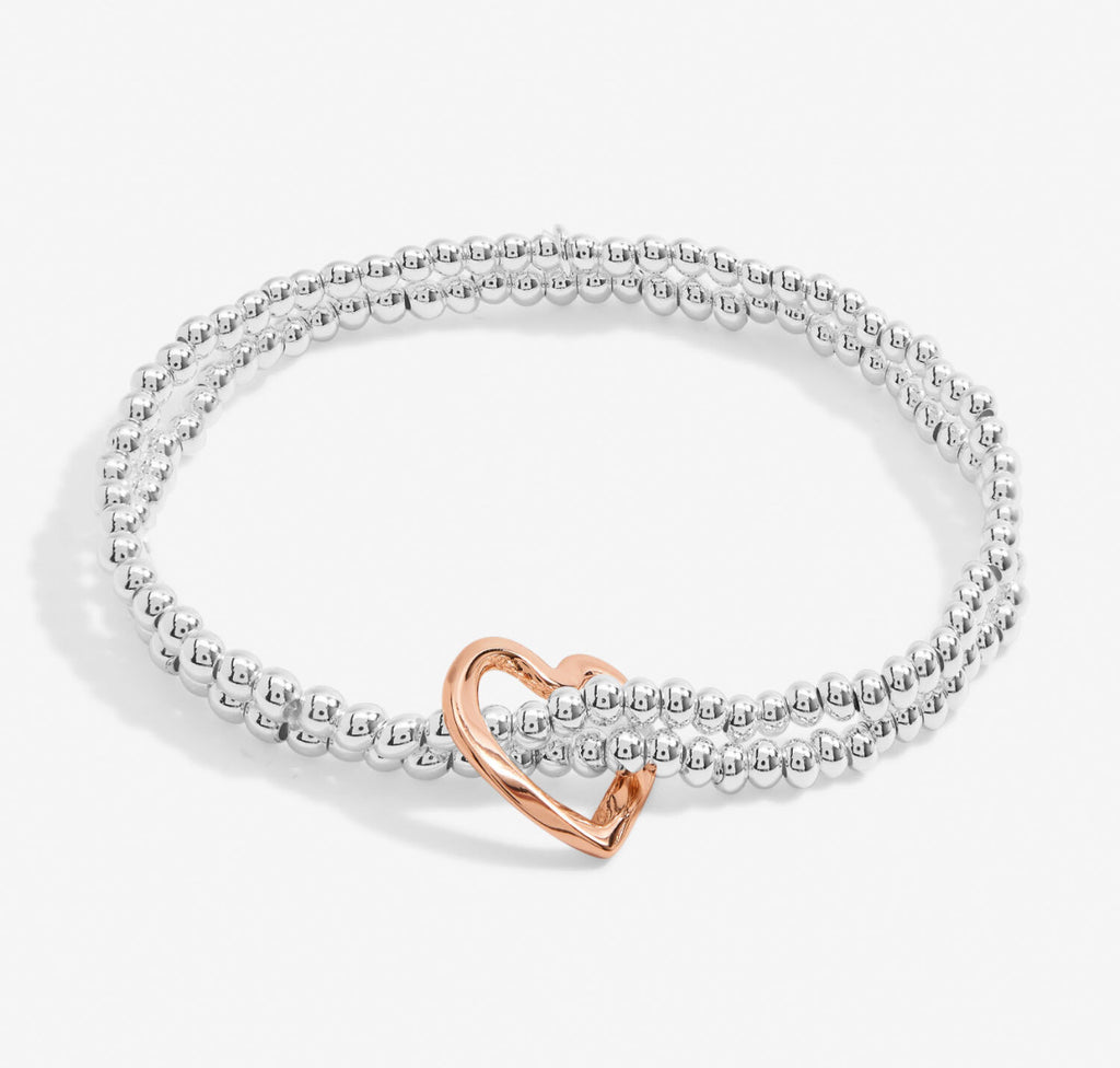 Joma Jewellery Twist Heart Bracelet Bar