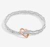 Joma Jewellery Twist Heart Bracelet Bar