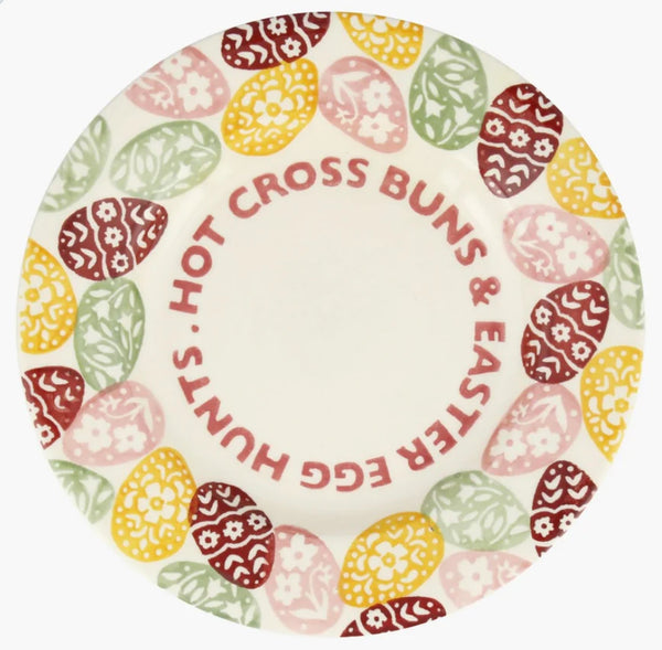 Emma Bridgewater Easter Eggs Hot Cross Buns 8 1/2 Inch Plate