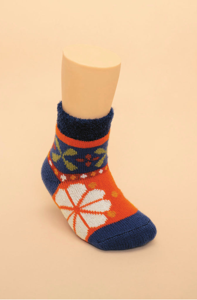 Powder Kids Fair Isle Cosy Socks - Tangerine