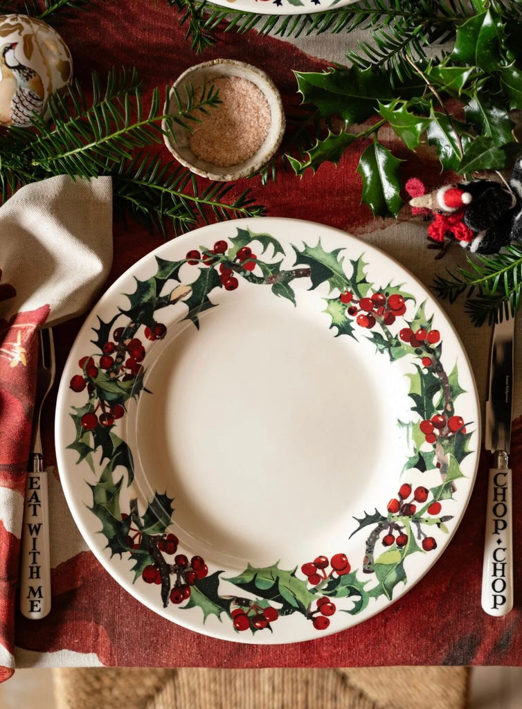 Emma Bridgewater Holly Large Dinner Plate, 10.5 Inch