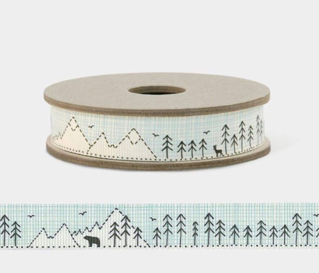 East Of India Ribbon - Bear/Mountains