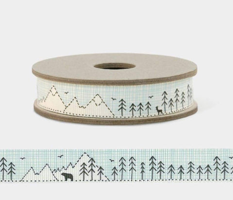 East Of India Ribbon - Bear/Mountains