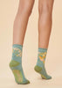 Powder Ladies Ankle Socks - Hummingbird Aqua