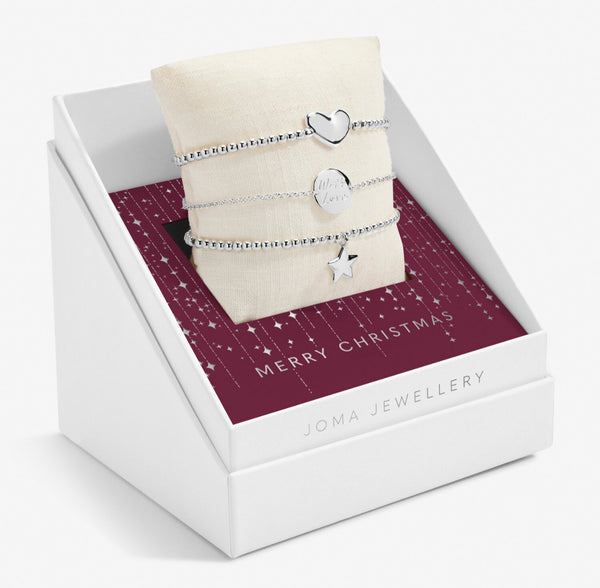 Joma Jewellery Christmas Celebrate You 'Merry Christmas' Bracelet Gift Box