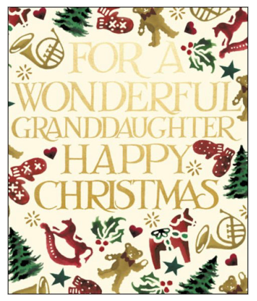 Emma Bridgewater Wonderful Granddaughter Christmas Card