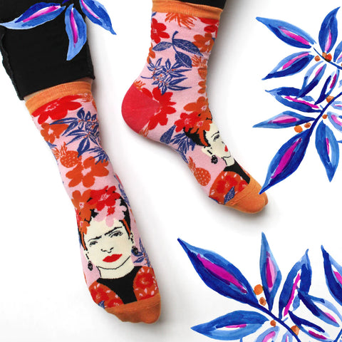 Frida Kahlo Fruit Socks