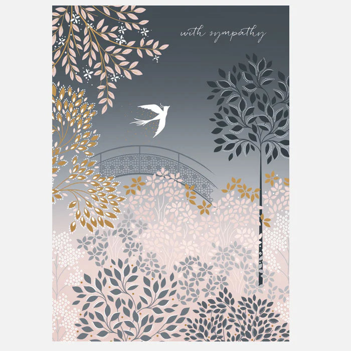 Sara Miller Pagoda Garden Sympathy Card