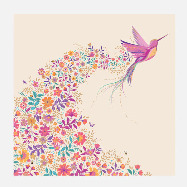Sara Miller Ditsy Hummingbird Card