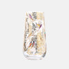 Sara Miller Gold Leaves & Birds Medium Glass Vase