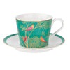 Sara Miller Chelsea Teacup & Saucer - Green Birds