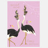Sara Miller Dancing Ostriches Special Friend Birthday Card