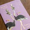 Sara Miller Dancing Ostriches Special Friend Birthday Card
