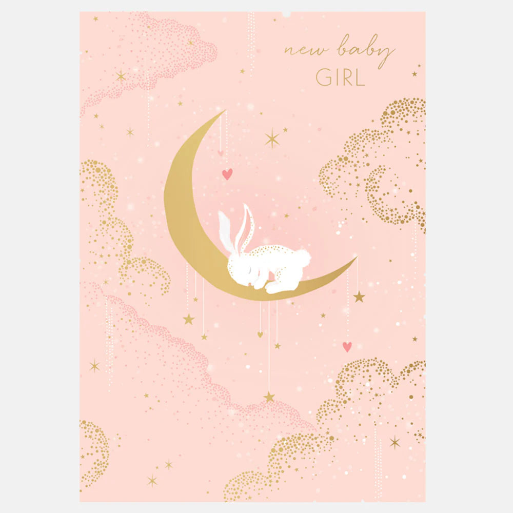 Sara Miller Bunny Baby Girl Card