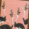 Sara Miller Dancing Ostriches Congratulations Card