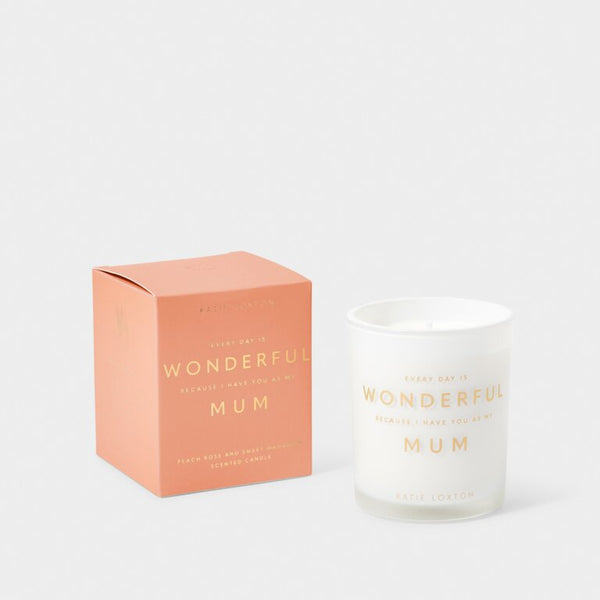 Katie Loxton Sentiment Candle 'Every Day Is Wonderful Because I Have You As My Mum'