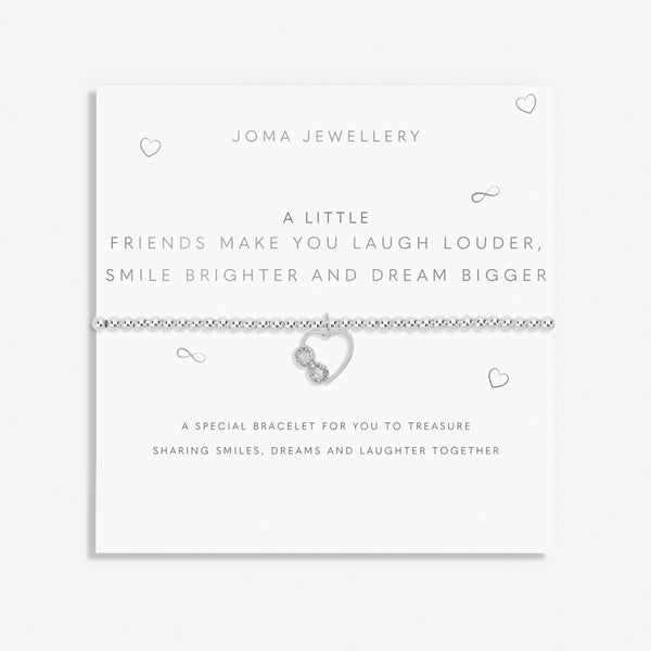 Joma Jewellery A Little A Little 'Friends Make You Laugh Louder Smile Brighter And Dream Bigger' Bracelet