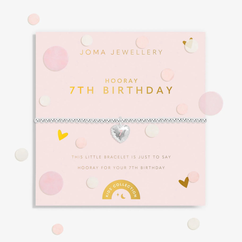 Joma Jewellery Kids' Confetti A Little '7th Birthday' Bracelet