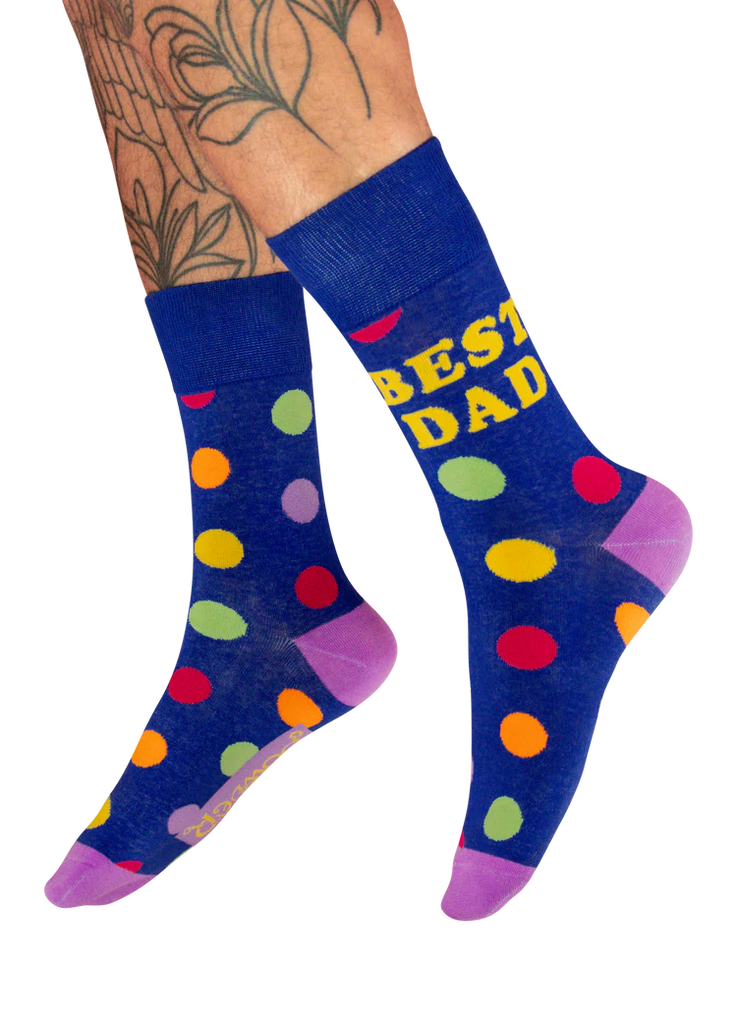 Powder Men's Best Dad Polka Socks