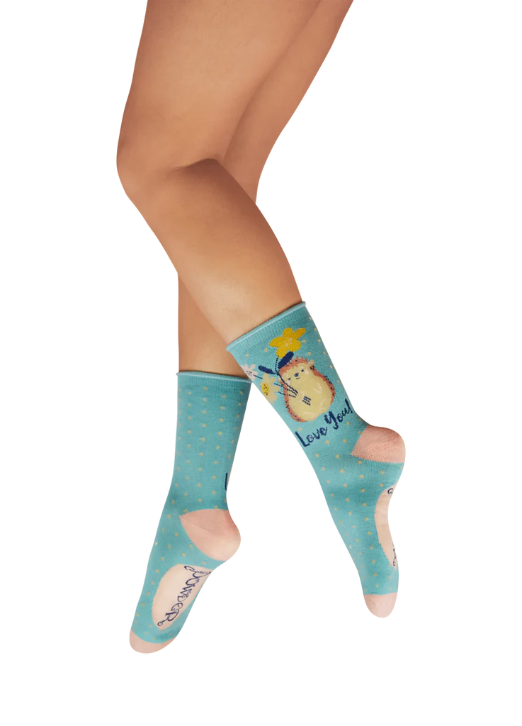 Powder Hedgehog Love You Ankle Socks