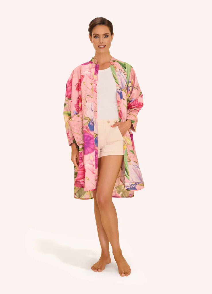 Powder Oversized Shirt Dress - Floral Study Petal