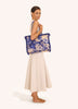 Powder Fringe Box Tote - China Blue Blossoms
